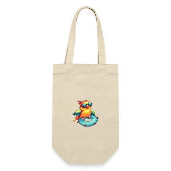 Perroquet Bande Dessinée Cool - Sac à bouteille - nature - Devant
