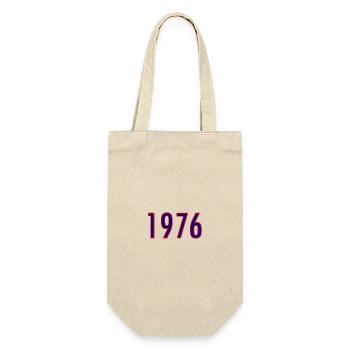 Jahreszahl 1976 Neonstil - Geschenkbeutel für Flaschen - Natur - Vorne