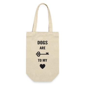 Dogs are the key to my heart - Sac à bouteille - nature - Devant