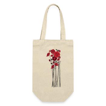 Pebble Flowers Illustration - Gift Bag for Bottles - nature - Front