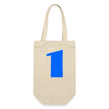 1. 1 YEAR. 1ST ANNIVERSARY. BIRTHDAY 1 YEAR. ONE - Gift Bag for Bottles - nature - Front
