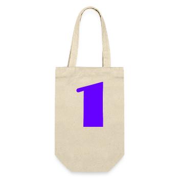 1. 1 YEAR. 1ST ANNIVERSARY. BIRTHDAY 1 YEAR. ONE - Gift Bag for Bottles - nature - Front