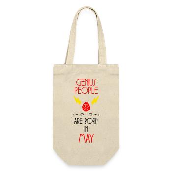 Genies are born in May - Birth Gift - Gift Bag for Bottles - nature - Front