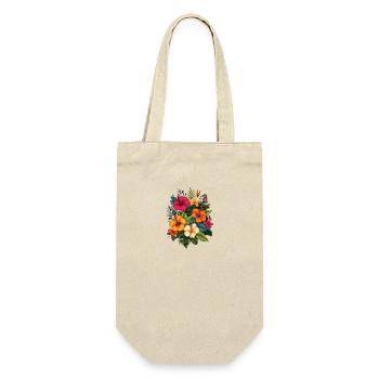 Floristin für eine Floristin - Geschenkbeutel für Flaschen - Natur - Vorne