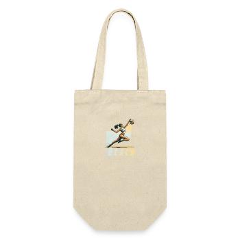 Beach Volleyball - Geschenkbeutel für Flaschen - Natur - Vorne