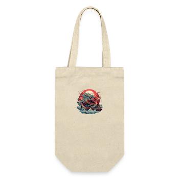 Asiatisch Drache Anime Japanisch - Geschenkbeutel für Flaschen - Natur - Vorne