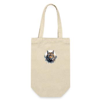 Luchs für Luchs Liebhaber und Luchs Fans - Geschenkbeutel für Flaschen - Natur - Vorne