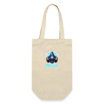 Fantasy Zauberer Magie Mystischer Zauberer - Geschenkbeutel für Flaschen - Natur - Vorne