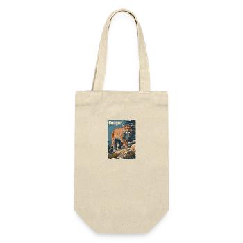 Vintage Wild Berglöwe - Geschenkbeutel für Flaschen - Natur - Vorne
