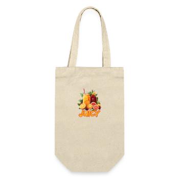 Frische Zitrusfrüchte Saftige Sommerfrüchte - Geschenkbeutel für Flaschen - Natur - Vorne