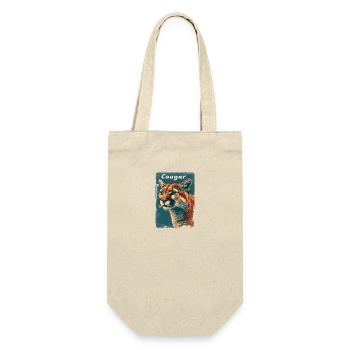 Vintage Wild Berglöwe - Geschenkbeutel für Flaschen - Natur - Vorne