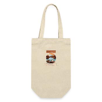 Kaffee und Chill Vintage Berg Natur-Szene - Geschenkbeutel für Flaschen - Natur - Vorne
