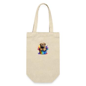 Chow Chow Hund Chinesische Hunderasse - Geschenkbeutel für Flaschen - Natur - Vorne