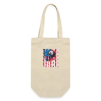 Patriotisches Faultier Amerikanische Flagge Tier - Geschenkbeutel für Flaschen - Natur - Vorne