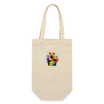 Chow Chow Hund Chinesische Hunderasse - Geschenkbeutel für Flaschen - Natur - Vorne