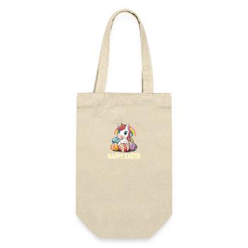 Einhorn Ostern für Kinder Regenbogen und Eier für - Geschenkbeutel für Flaschen - Natur - Vorne