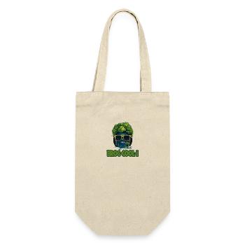 Summer Vibes Cooler Brokkoli mit Sonnenbrille - Geschenkbeutel für Flaschen - Natur - Vorne