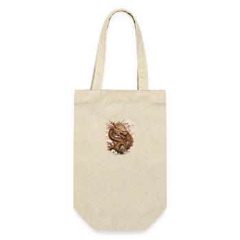 Asiatisch Drache Anime Japanisch - Geschenkbeutel für Flaschen - Natur - Vorne