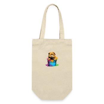 Chow Chow Hund Chinesische Hunderasse - Geschenkbeutel für Flaschen - Natur - Vorne