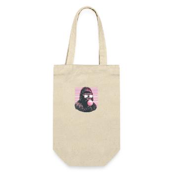Gorilla mit Sonnenbrille Bubblegum für einen - Geschenkbeutel für Flaschen - Natur - Vorne