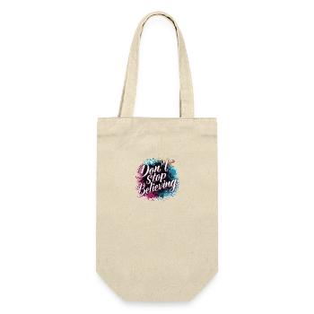 Don't Stop Believing Bunte Spritzer Motivierend - Geschenkbeutel für Flaschen - Natur - Vorne