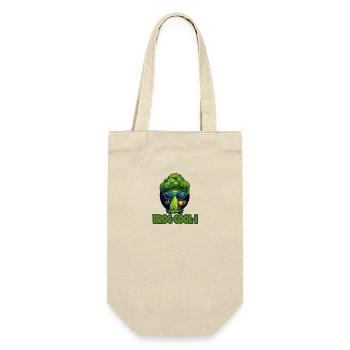 Summer Vibes Cooler Brokkoli mit Sonnenbrille - Geschenkbeutel für Flaschen - Natur - Vorne