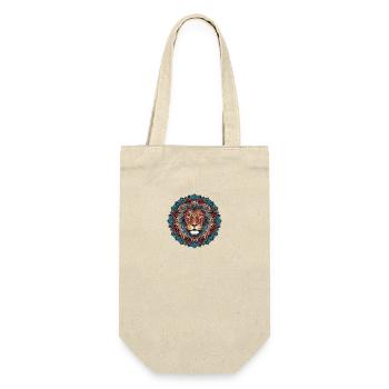 Löwen Mandala für einen Kunstliebhaber Löwe Fan - Geschenkbeutel für Flaschen - Natur - Vorne