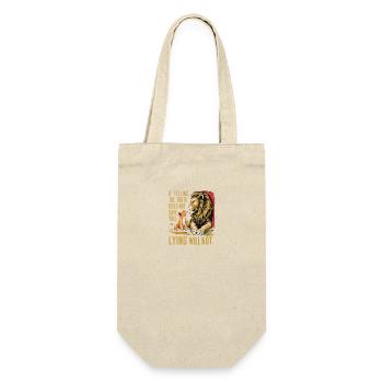 Inspirierendes Zitat mit Löwe und Junge Kunst - Geschenkbeutel für Flaschen - Natur - Vorne