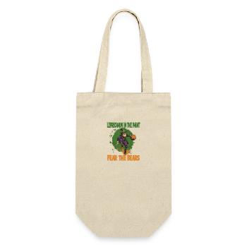 Leprechaun Bart Basketball für einen - Geschenkbeutel für Flaschen - Natur - Vorne