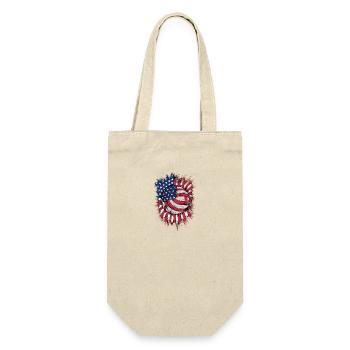 Volleyball USA Amerika - Geschenkbeutel für Flaschen - Natur - Vorne
