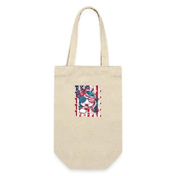 Patriotisches Einhorn Eis Amerikanische Flagge - Geschenkbeutel für Flaschen - Natur - Vorne