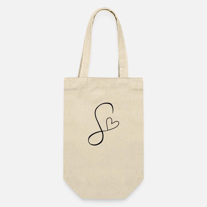 Buchstabe S Buchstabe-S Kalligrafie - Geschenkbeutel für Flaschen - Natur