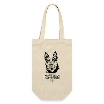 Australian Cattle Dog Mom Hunde Hund Wilsigns - Geschenkbeutel für Flaschen - Natur - Vorne