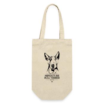 Miniature Bull Terrier Mom Bullterrier Wilsigns - Gift Bag for Bottles - nature - Front