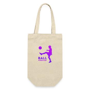 Fußball Ballkünstler Fußballkünstler Football - Geschenkbeutel für Flaschen - Natur - Vorne