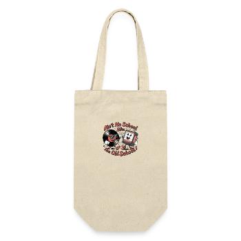 Ain't No School Like the Old School für 80s Fans - Geschenkbeutel für Flaschen - Natur - Vorne
