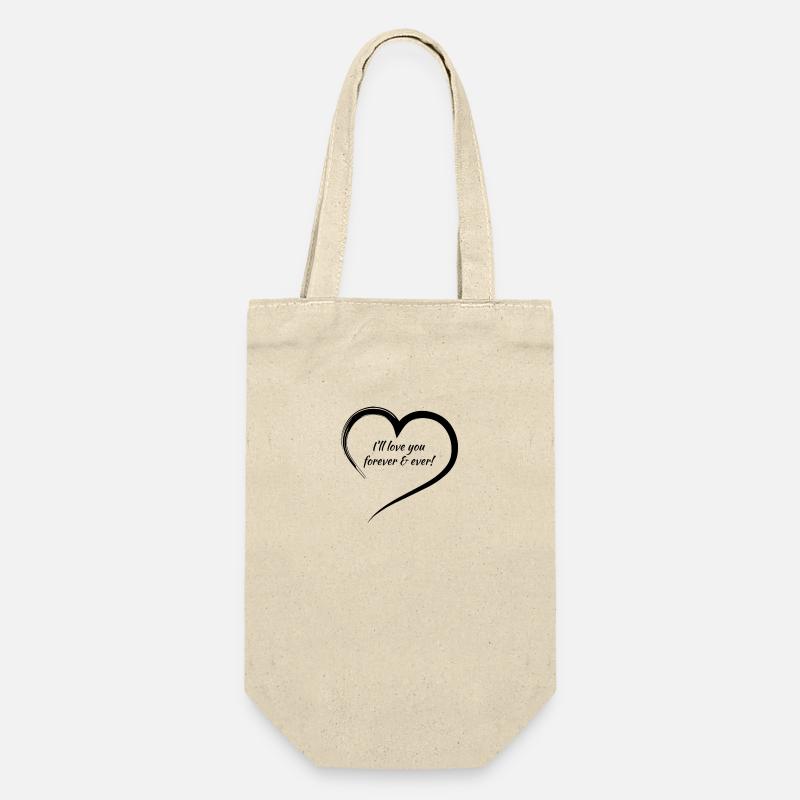 I'll love you forever and ever! - Gift Bag for Bottles - nature