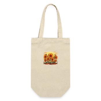 Sonnenblume Floral Blühen Sommer Natur für einen - Geschenkbeutel für Flaschen - Natur - Vorne