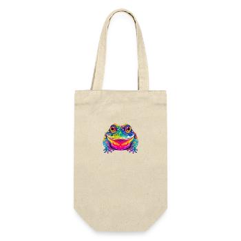 Ästhetischer Frosch Frösche für einen Frosch Fan - Geschenkbeutel für Flaschen - Natur - Vorne
