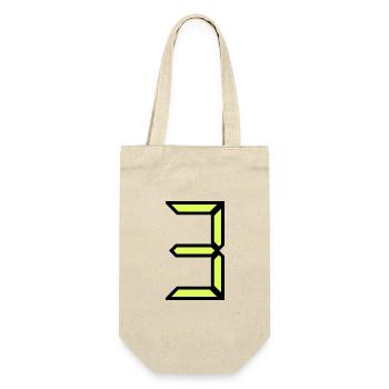 3 YEARS. 3RD ANNIVERSARY. BIRTHDAY 3 YEARS. 3 - Gift Bag for Bottles - nature - Front