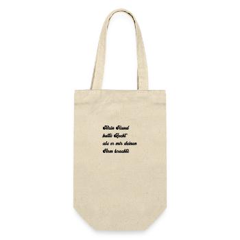 Mein Hund hatte Recht - Geschenkbeutel für Flaschen - Natur - Vorne