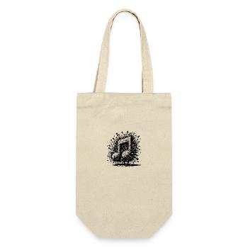 Schwebende Splash Musik Note Tattoo Style - Geschenkbeutel für Flaschen - Natur - Vorne