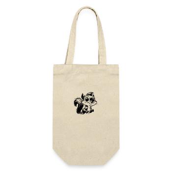 Baby Kids Squirrel Pencil Sketch - Gift Bag for Bottles - nature - Front