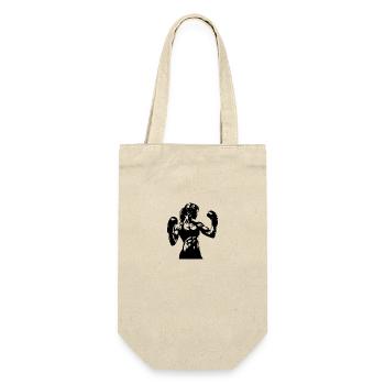 Femme musclée avec tresse en mode match de boxe - Sac à bouteille - nature - Devant