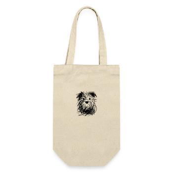 Creative Dog Portrait with Chaotic Lines - Gift Bag for Bottles - nature - Front