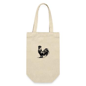 Proud rooster pedigree with large comb - Gift Bag for Bottles - nature - Front