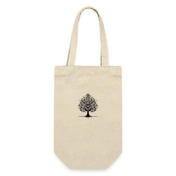 Abstrakter Baum als spirituelles Ornament - Geschenkbeutel für Flaschen - Natur - Vorne