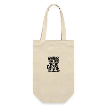 Keiner süsser Baby Tiger Kinder Katzen Style - Geschenkbeutel für Flaschen - Natur - Vorne