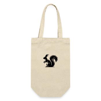 Squirrel Tattoo Style Drawing - Gift Bag for Bottles - nature - Front