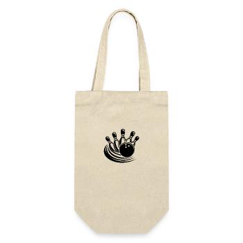 Bowling Präzisionssport Bowlingkugel räumt Pins - Geschenkbeutel für Flaschen - Natur - Vorne